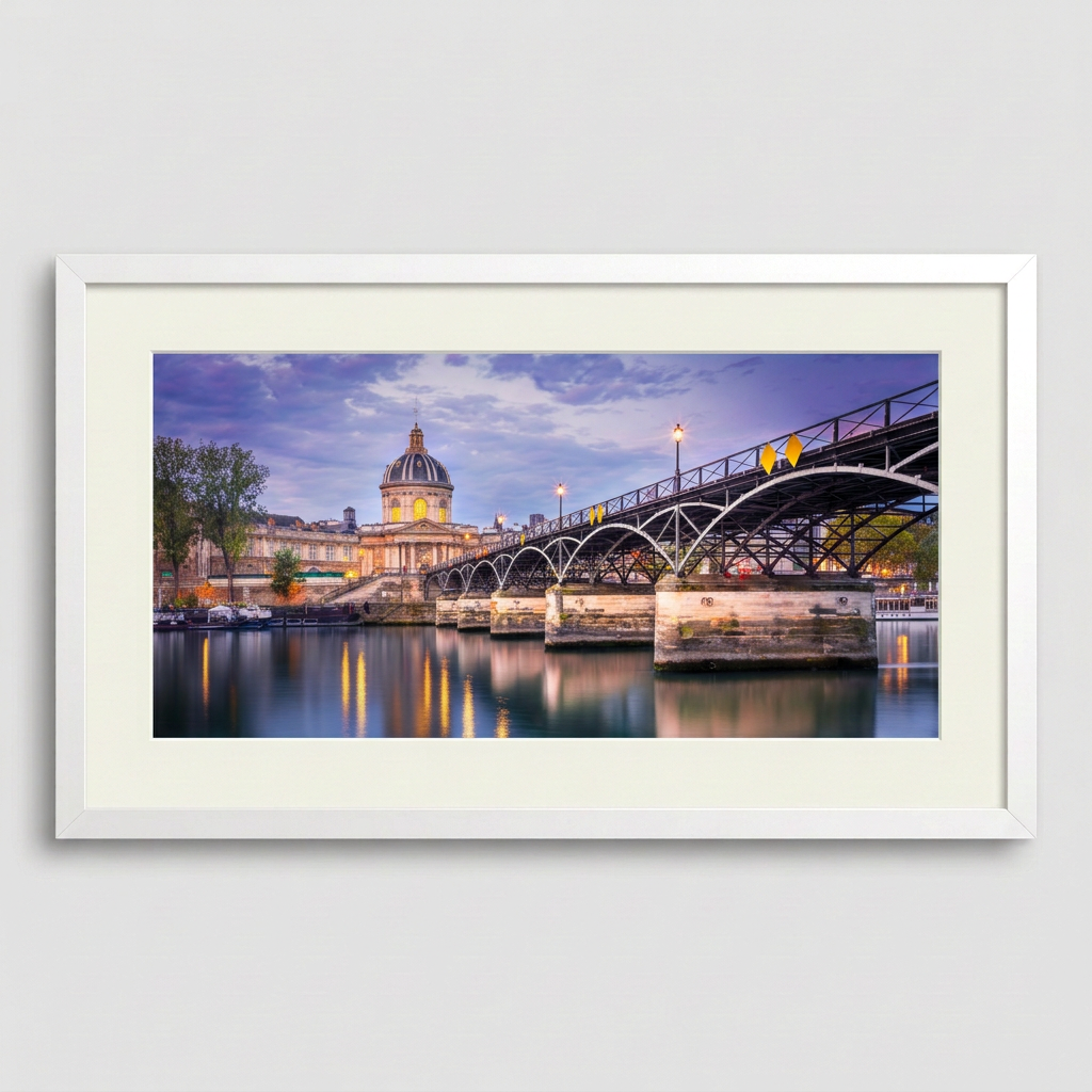 Pont des Arts bridge leading to Académie Française in Paris — fine art cityscape photography