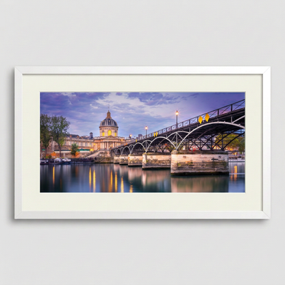 Pont des Arts bridge leading to Académie Française in Paris — fine art cityscape photography