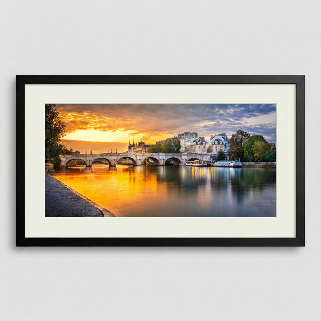 Pont Neuf bridge at sunrise over the Seine in Paris — fine art cityscape print