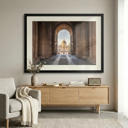 Académie Française along the Seine in Paris with classical architecture — fine art cityscape print