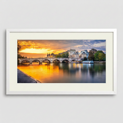 Pont Neuf bridge at sunrise over the Seine in Paris — fine art cityscape print