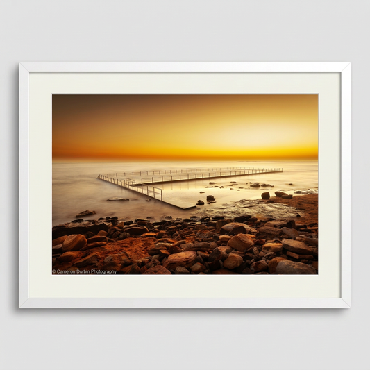 Newport Ocean Pool sunrise fine art print Northern Beaches Sydney
