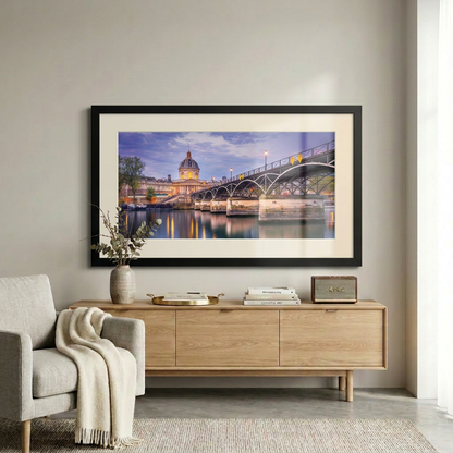 Pont des Arts bridge leading to Académie Française in Paris — fine art cityscape photography