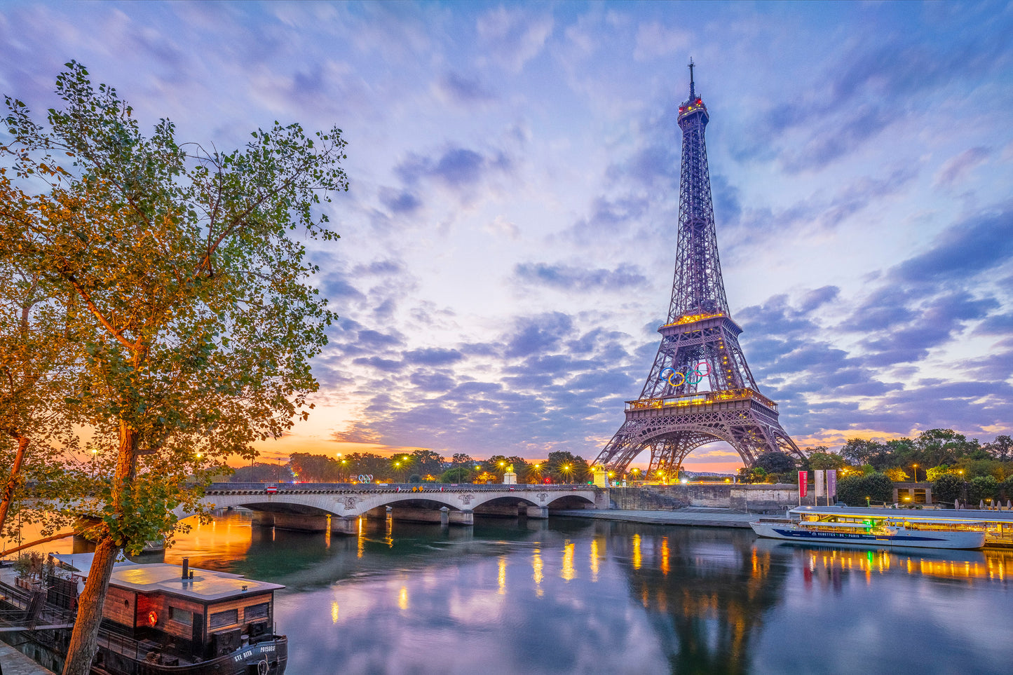 Eiffel Tower at sunrise with soft morning light in Paris — fine art cityscape print