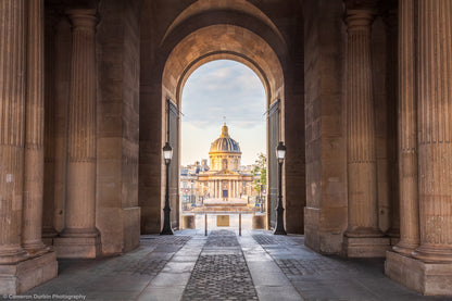 Académie Française along the Seine in Paris with classical architecture — fine art cityscape print