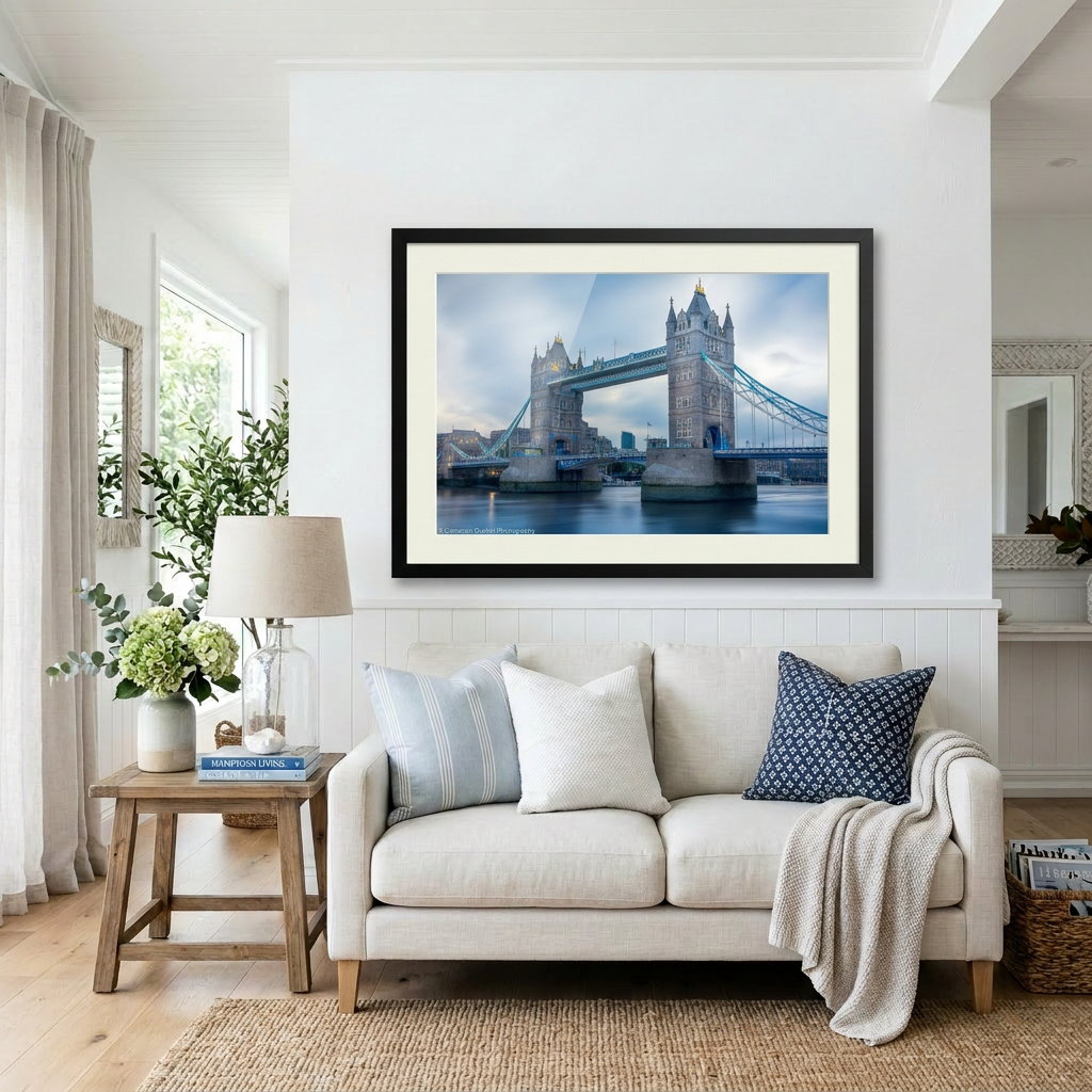 Tower Bridge in London over the River Thames — iconic cityscape fine art print