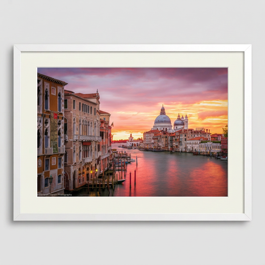 Sunrise over Venice Grand Canal with Basilica Santa Maria della Salute — fine art print