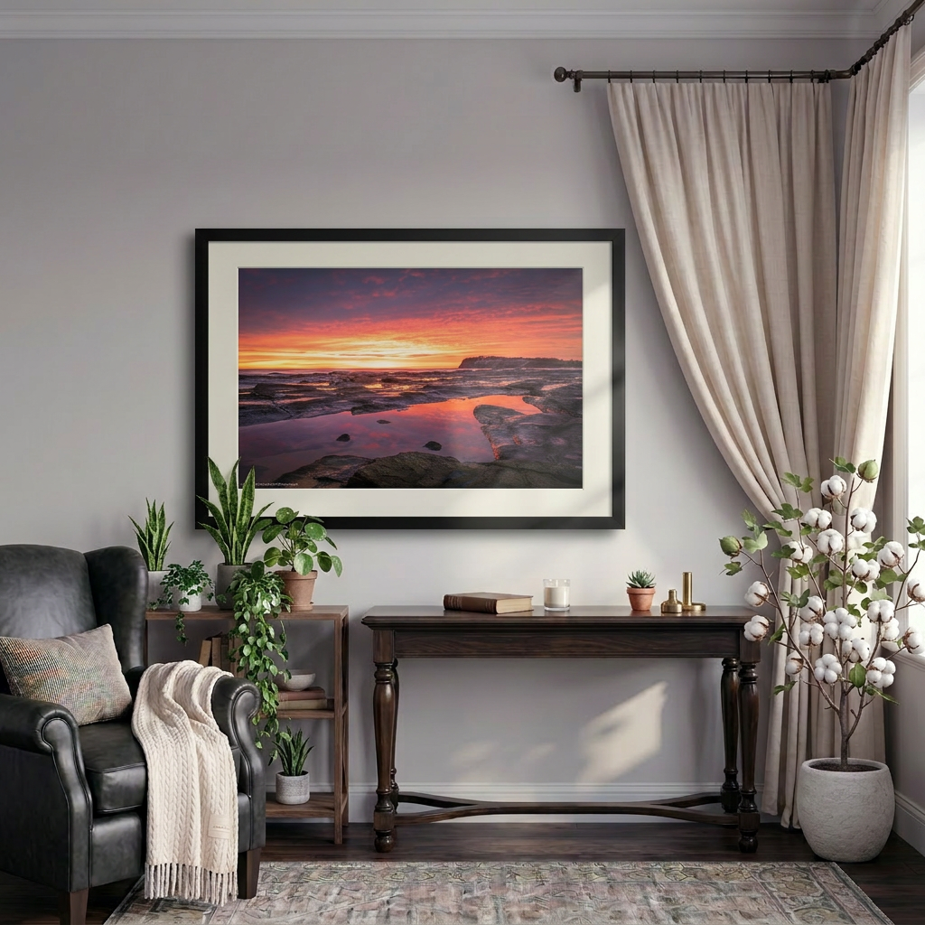 Long Reef sunrise headland panoramic fine art print Sydney Northern Beaches