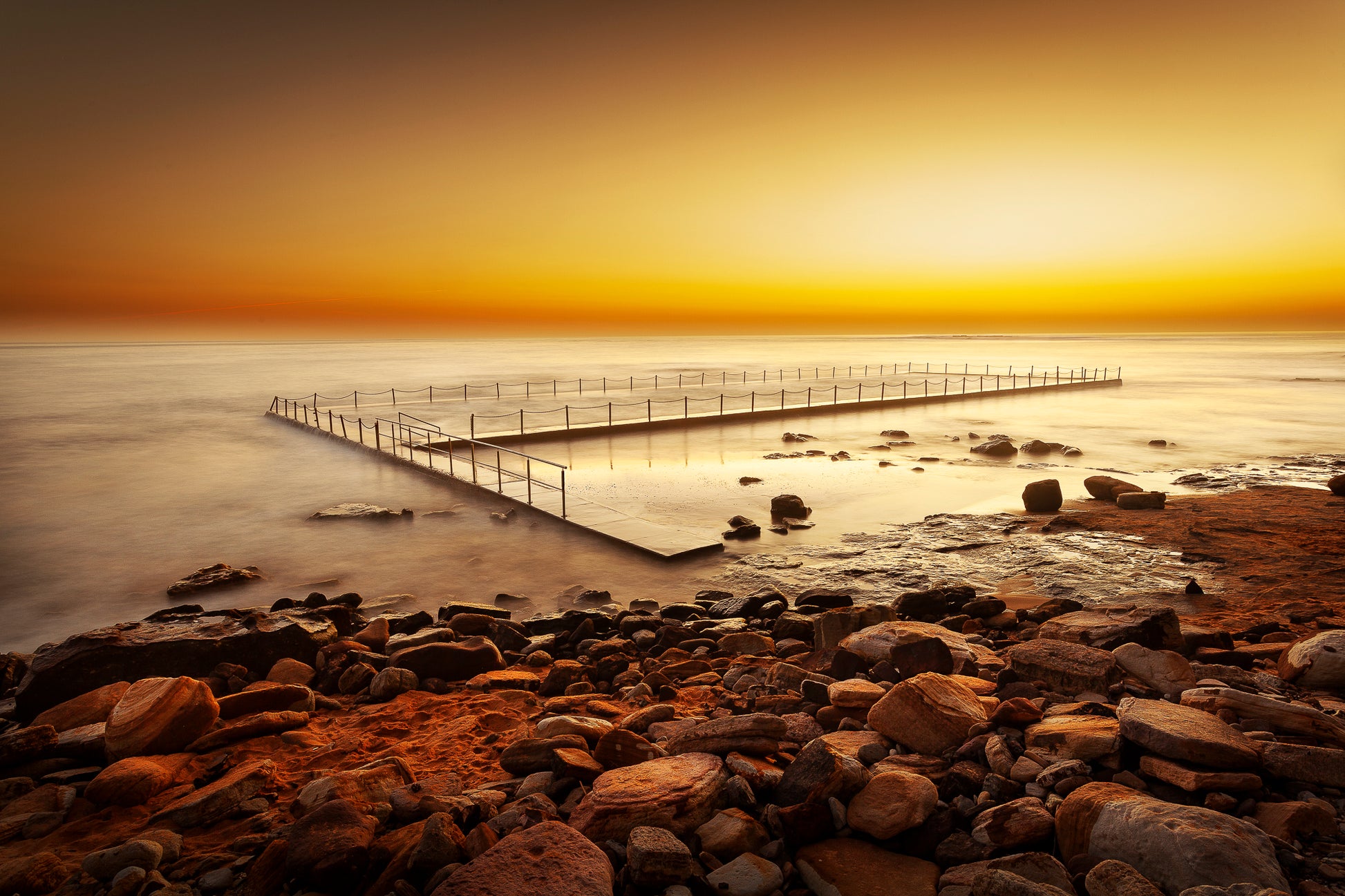 Newport Ocean Pool sunrise fine art print Northern Beaches Sydney